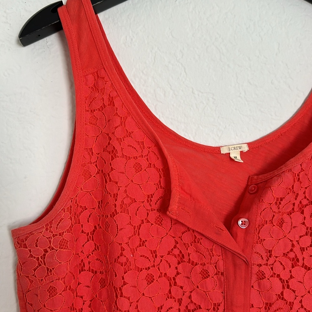 J. Crew - Lace Over Tank in Poppy